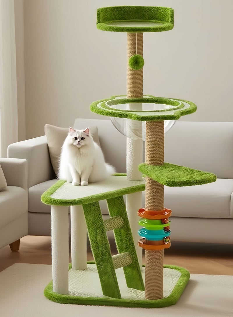 كيدل القط شجرة باردة حصيرة القط تسلق إطار أربعة مواسم عالمية حصيرة الراتان - Image 4