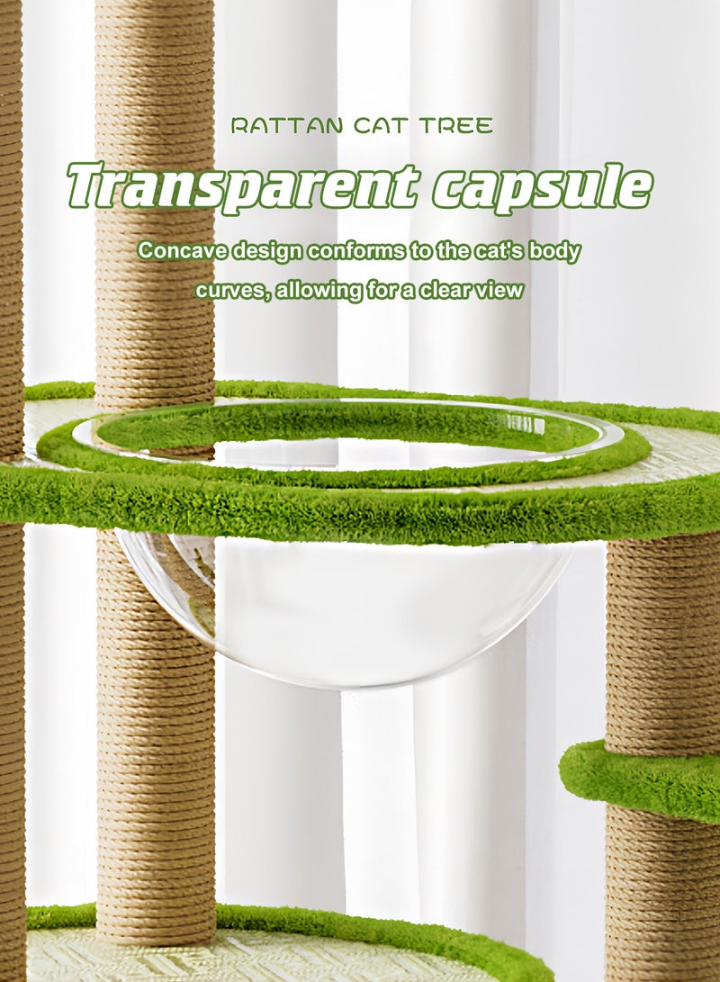 كيدل القط شجرة باردة حصيرة القط تسلق إطار أربعة مواسم عالمية حصيرة الراتان - Image 2