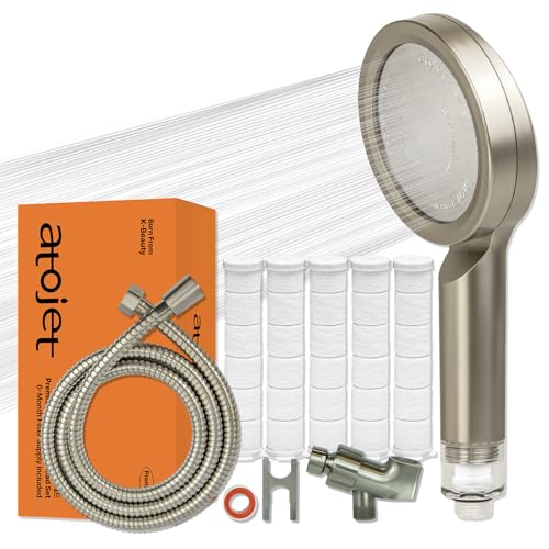 Atojet Premium Filter Shower Rooted in Koreas Luxury Beauty Culture Pure Carbon Filters for Softer Skin Smoother Hair Carbon Composite Filter l 6 Month Advanced Filtration Set JNE300NSET6MO - Image 1