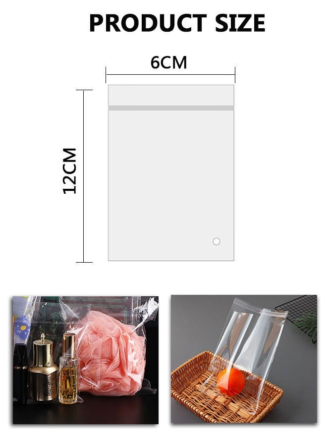HAWAWA Clear Cellophane Bags Plastic Self Sealing OPP Cellophane Poly Bags Self Adhesive Plastic Bags for Packing Products, Clothes, jewelry，Small Business 6x12cm 200pcs  - Image 4