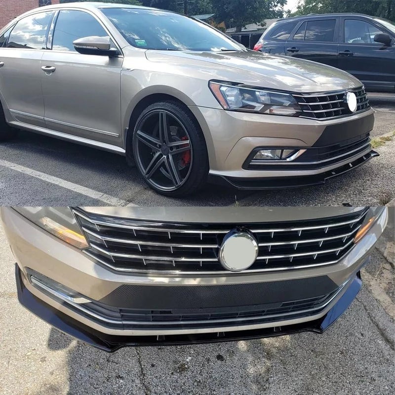 MUTUSAISI Bright Black Front Bumper Lip Splitter Spoiler Compatible with Volkswagen VW USA Passat B7 S/SE/SEL/TDI/Sport/ 2012 2013 2014 2015 Accessories - Image 4