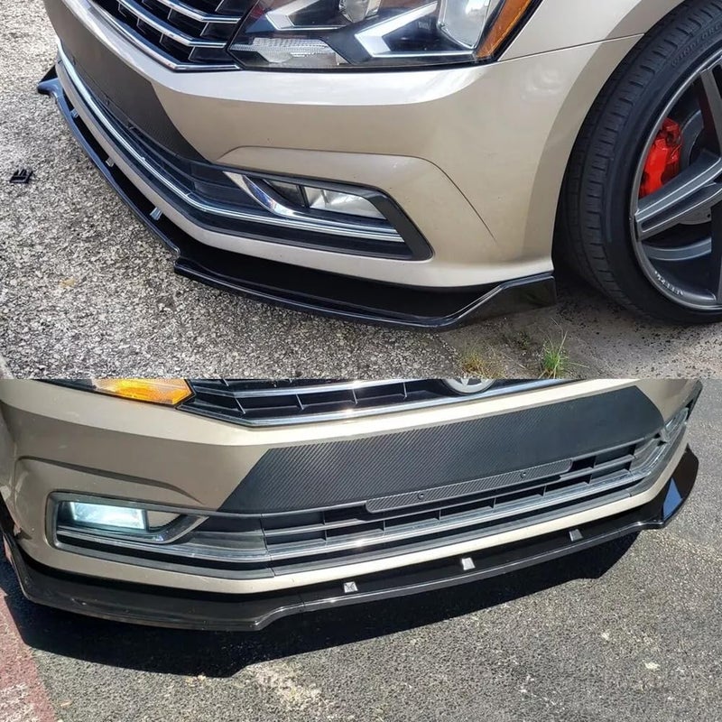 MUTUSAISI Bright Black Front Bumper Lip Splitter Spoiler Compatible with Volkswagen VW USA Passat B7 S/SE/SEL/TDI/Sport/ 2012 2013 2014 2015 Accessories - Image 3