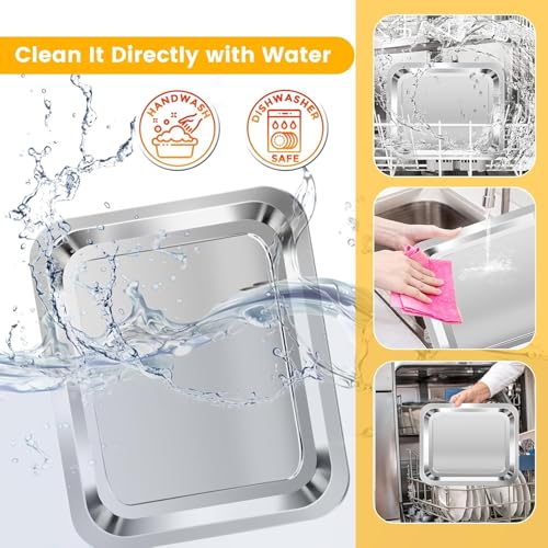 GWY Air Fryer Baking Pan for Emeril Lagasse Everyday 360 Air Fryer, 12''×10'' Stainless Steel Air Fryer Accessories Replacement Parts Tray Bake Pan, Not fit for Emeril Lagasse 26 QT 25 QT French Door - Image 5