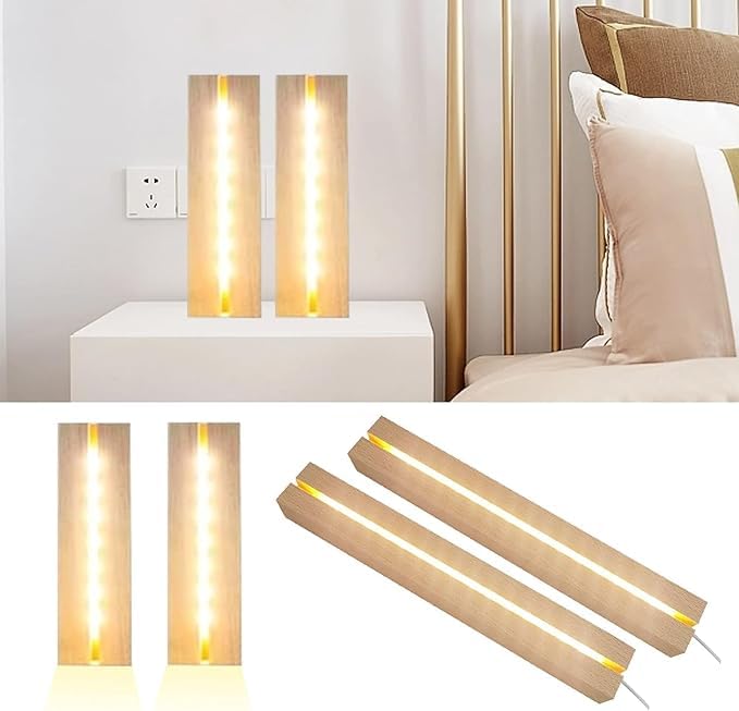 SNOOGG LED Display Night Lights Wood Lighted Base L Stand for DIY Glass Jewelry 300mm Name letters Resin art display (6 In) - Image 5
