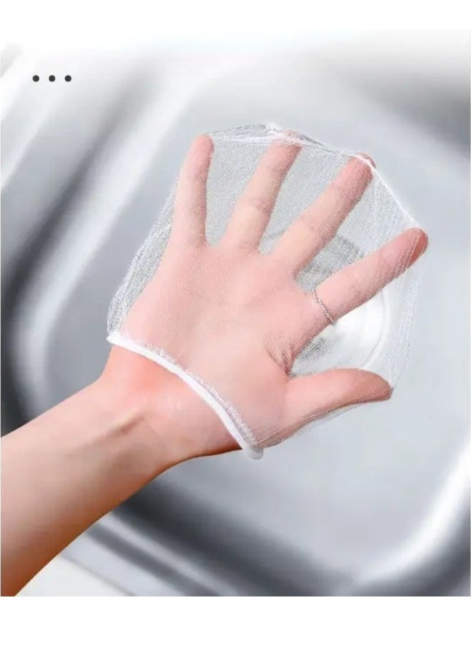 FALMER - 200 pcs Disposable Kitchen Sink Filters - Anti-blocking Garbage Bag Mesh Strainer for Sewer Drain (White) - Image 1