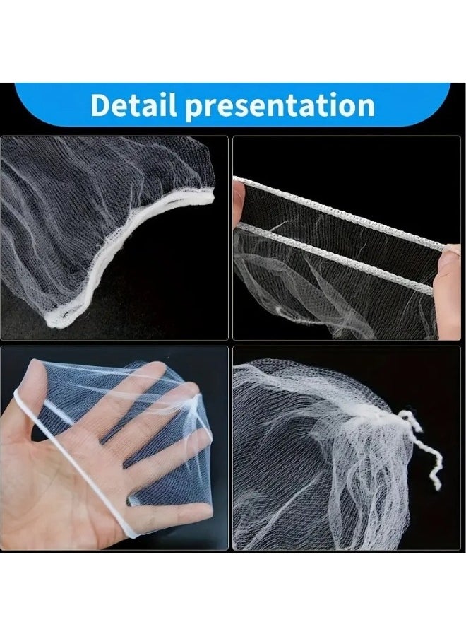 FALMER - 200 pcs Disposable Kitchen Sink Filters - Anti-blocking Garbage Bag Mesh Strainer for Sewer Drain (White) - Image 1