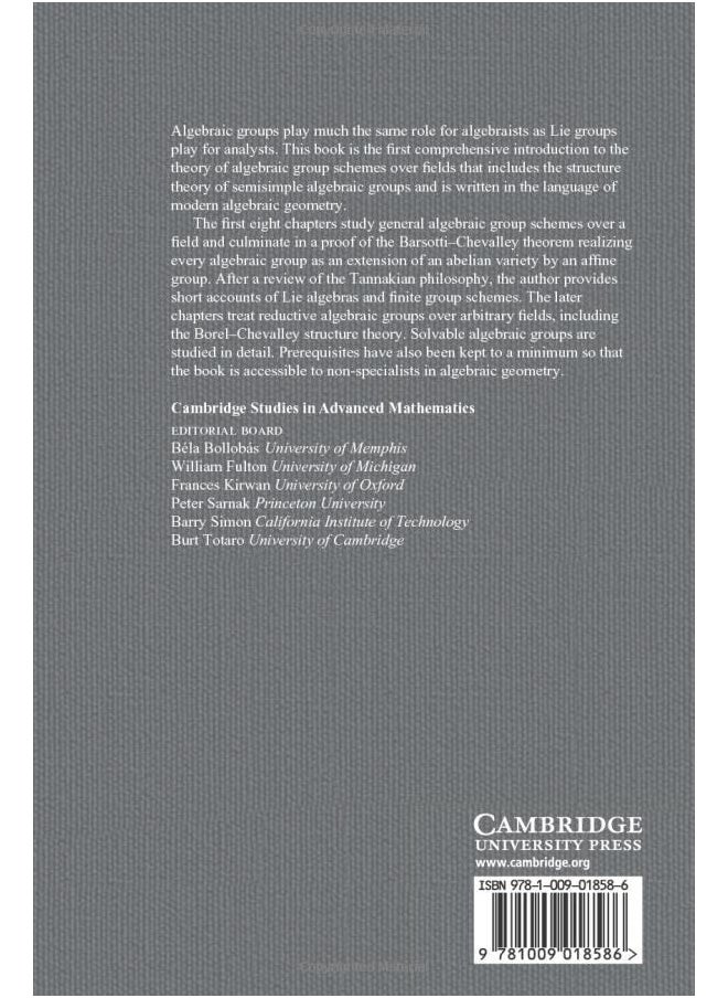 Algebraic Groups: The Theory of Group Schemes of Finite Type over a Field