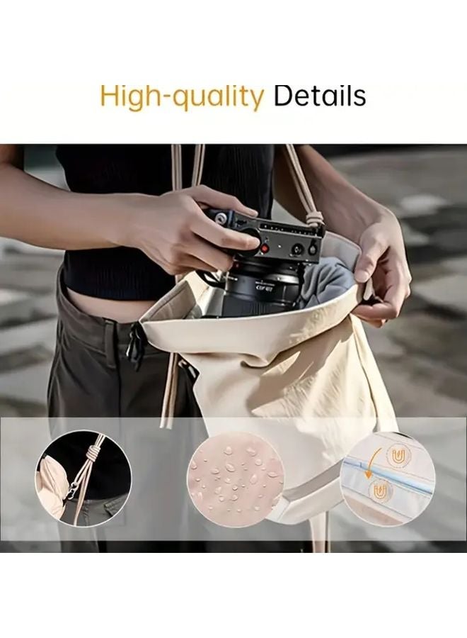 حقيبة كاميرا أزياء الشارع الخاكي، حافظة ناعمة مدمجة للتصوير الفوتوغرافي الحضري، هدية - Image 3