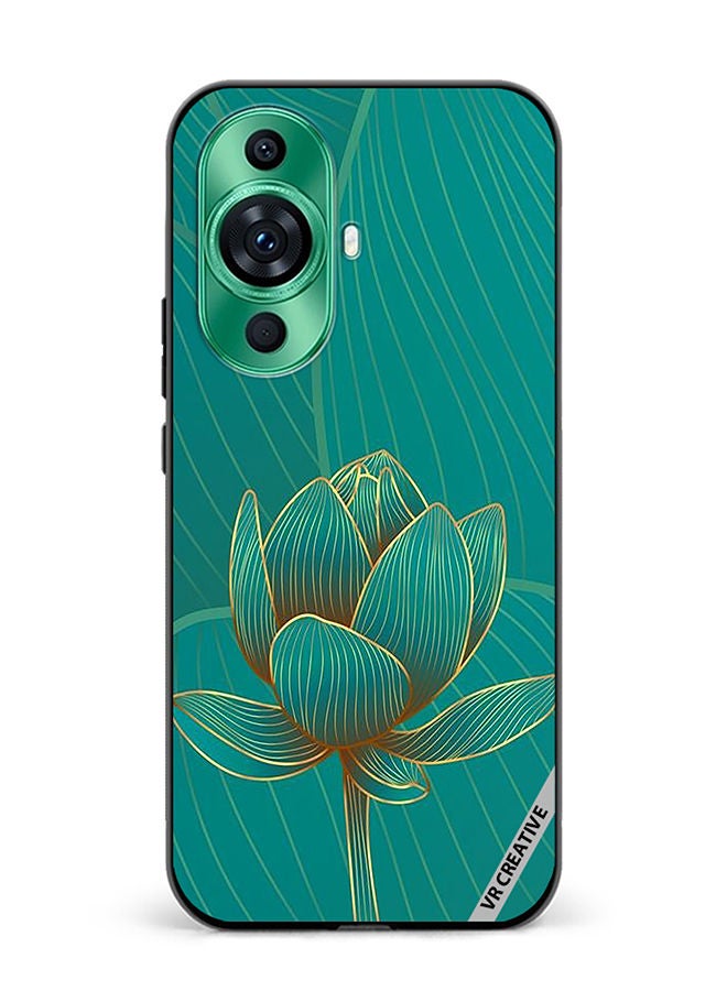 VR CREATIVE Protective Case Cover For Huawei nova 11 Pro Green Rose Design Multicolour - Image 1