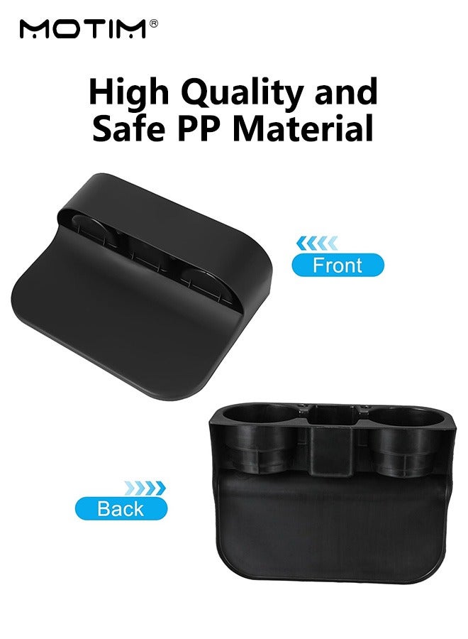 Motim Car Cup Holder Storage Box, Car Water Cup Storage Rack, Car Seat Gap Filler Organizor,  Stores 2 Water Cups & Sundries, Multi-functional Auto Accessories Car Interior Organizer - Image 3