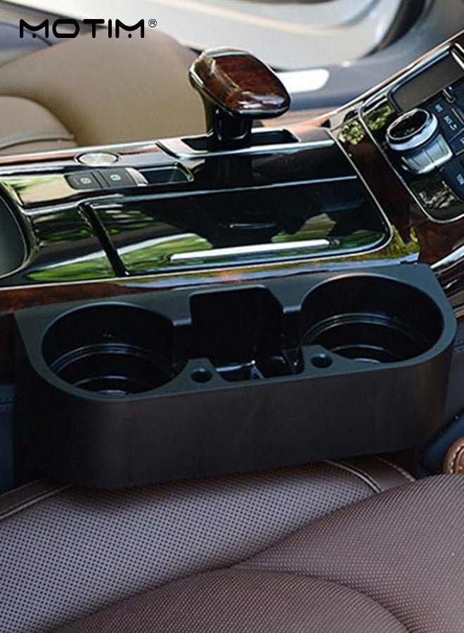 Motim Car Cup Holder Storage Box, Car Water Cup Storage Rack, Car Seat Gap Filler Organizor,  Stores 2 Water Cups & Sundries, Multi-functional Auto Accessories Car Interior Organizer - Image 4