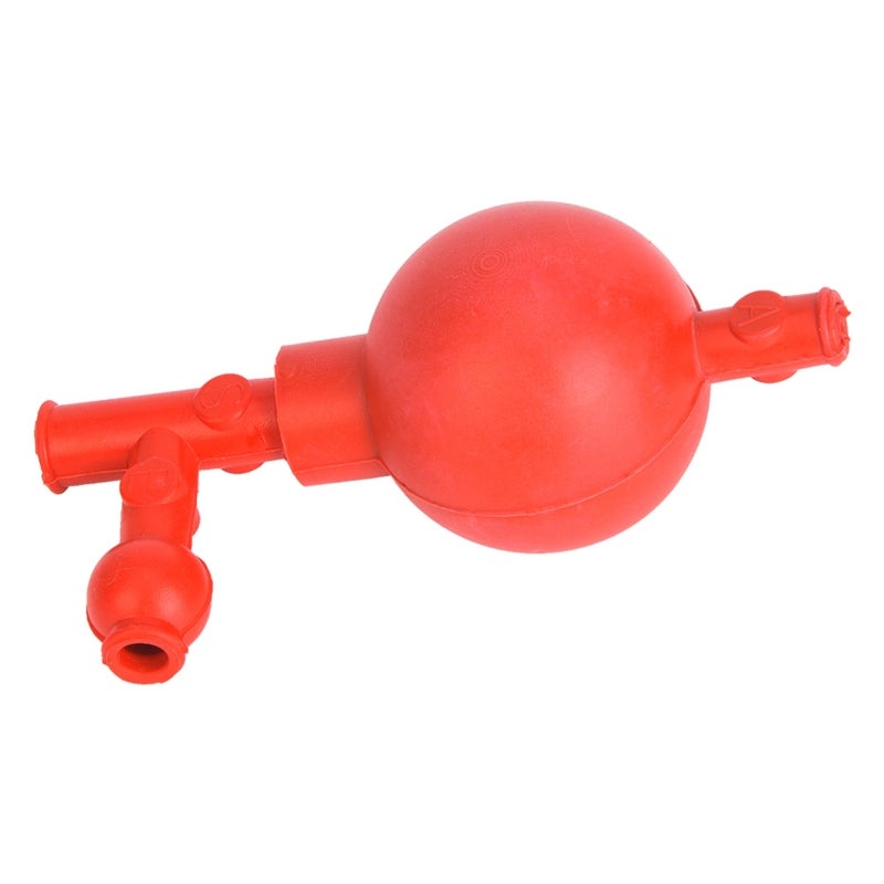 Lab Rubber Suction Bulb: 3 Openings High Quality Rubber Material - Corrosion Resistant Safe Quantitative Pipette Ball for Lab Liquid Transfer - Image 2