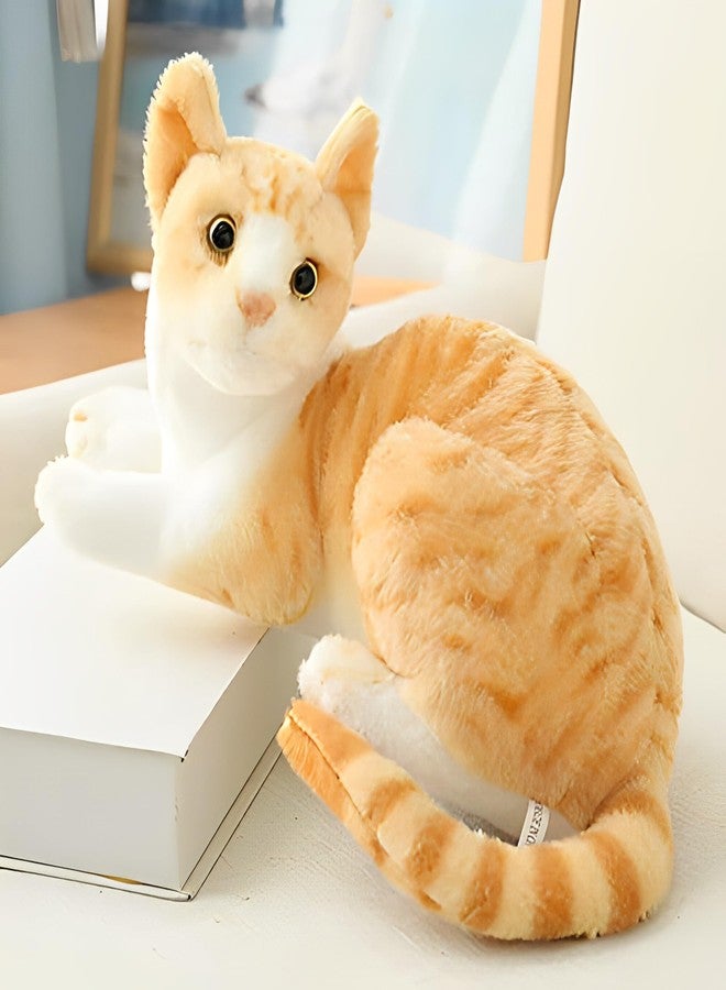 Tickles Cute Cat Soft Stuffed Plush Animal Toy for Kids Baby Girls & Boys Birthday Gifts (Color: Yellow Size: 40 cm) - Image 1
