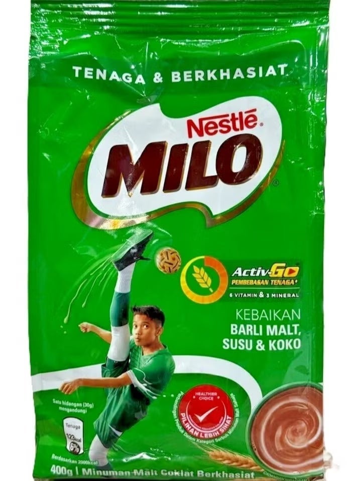 Milo Nestle Milo Activ-Go Energetic Drink Softpack 400g- 1 Pack - Image 1