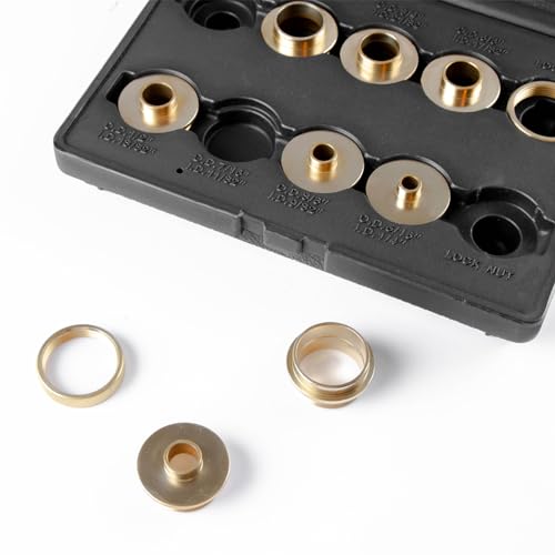 O'SKOOL 10 pcs Brass Router Template Bushing Guides Sets Fit Any Router Sub-base of the Porter Cable style - Image 3