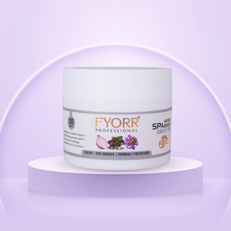 FYORR SulfateParaban Free Biotin Rich Hair Fall Control Shampoo For Smooth Hair300ml With Onion Hair Mask Spa Conditioner 200g And Hair Serum 100ml For Dry Frizzy Damage Chemically Treated Hair - Image 2