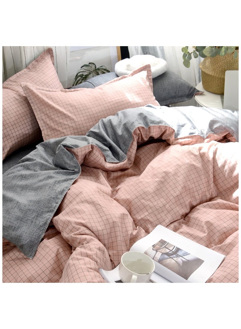 LEFAFA 4 Piece Duvet Cover Set, Ultra Soft Microfiber Comforter Cover Set with Zipper Closur, Cotton Bedding Set with 2 Pillow Cases(200x230cm) - Image 3