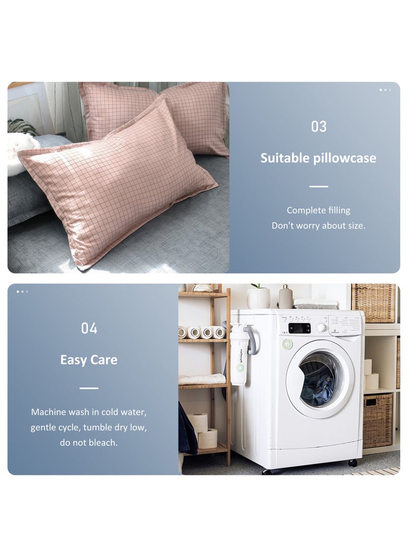 LEFAFA 4 Piece Duvet Cover Set, Ultra Soft Microfiber Comforter Cover Set with Zipper Closur, Cotton Bedding Set with 2 Pillow Cases(200x230cm) - Image 5