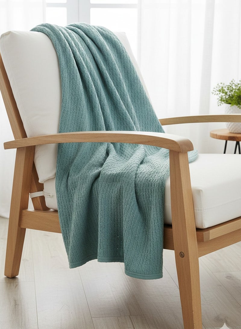 Nile Weave Elegant Egyptian Cotton Orchid Throw Blanket – ultra-soft, lightweight, and beautifully crafted. Enjoy luxurious comfort, breathable warmth, and timeless sophistication in any room. - Image 1