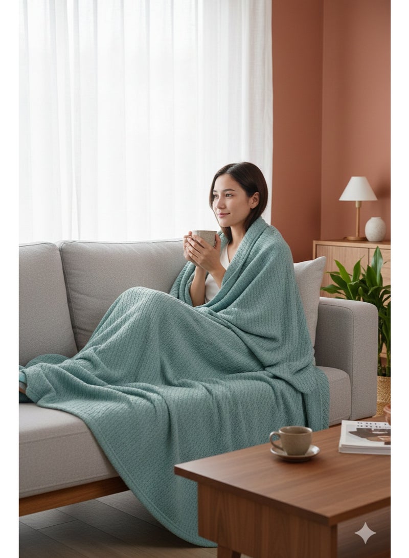 Nile Weave Elegant Egyptian Cotton Orchid Throw Blanket – ultra-soft, lightweight, and beautifully crafted. Enjoy luxurious comfort, breathable warmth, and timeless sophistication in any room. - Image 2