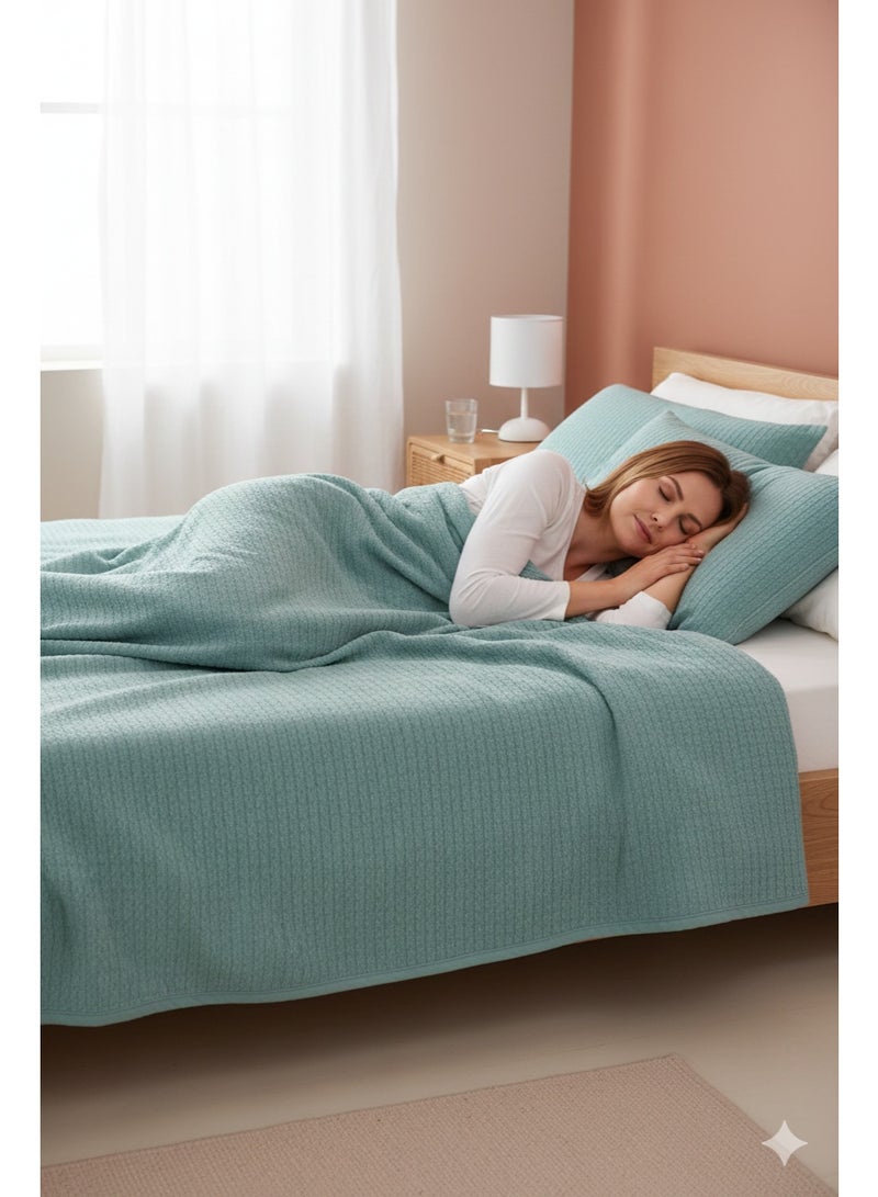 Nile Weave Elegant Egyptian Cotton Orchid Throw Blanket – ultra-soft, lightweight, and beautifully crafted. Enjoy luxurious comfort, breathable warmth, and timeless sophistication in any room. - Image 3