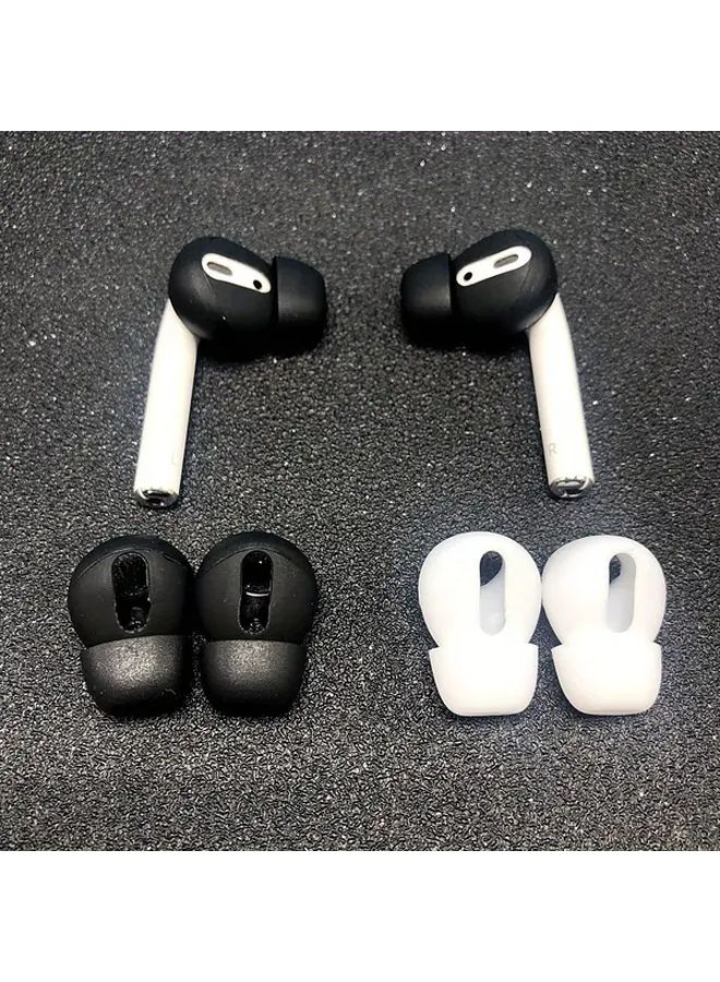 2Pcs Black Silicone Ear Pads Caps Cover Case For Airpods Wireless Earphones - Image 2
