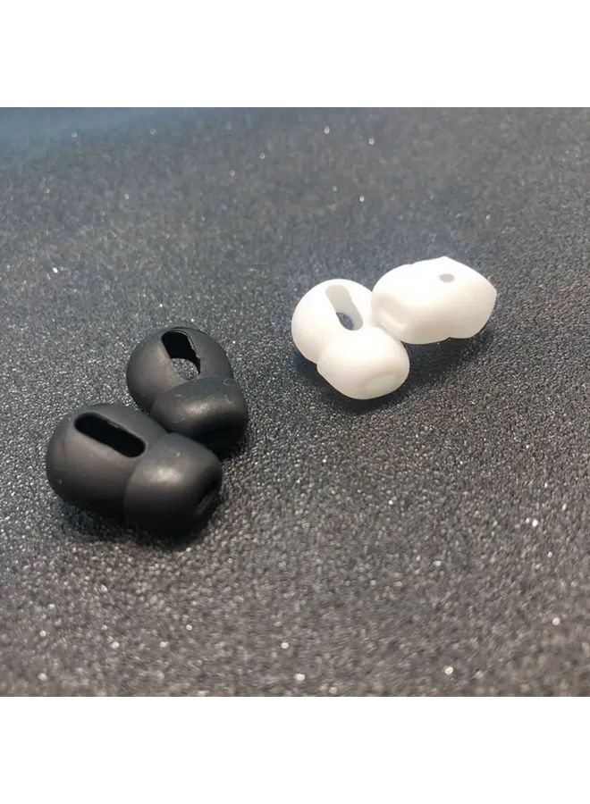 2Pcs Black Silicone Ear Pads Caps Cover Case For Airpods Wireless Earphones - Image 5