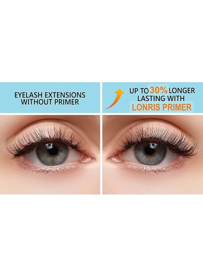 LONRIS Eyelash Extension Primer - 30% BETTER RETENTION - Lonris Cleanser 15 ml/Protein Oil Remover/Increase Adhesive Bonding Power/Pre-treatment for Individual Semi-Permanent Extensions Glue Supplies  - Image 4