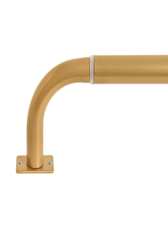 MERIVILLE 1-Inch Diameter Wrap Around Blackout Curtain Rod, 28-Inch to 48-Inch, Gold Finish - Image 1