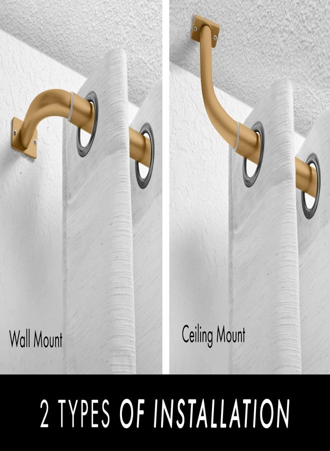 MERIVILLE 1-Inch Diameter Wrap Around Blackout Curtain Rod, 28-Inch to 48-Inch, Gold Finish - Image 5