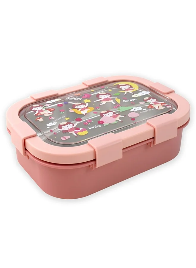 LITTLE SURPRISE BOX Little Surprise Box,3 Sections Peach Fairy Stainless Steel Lunch Box For Kids