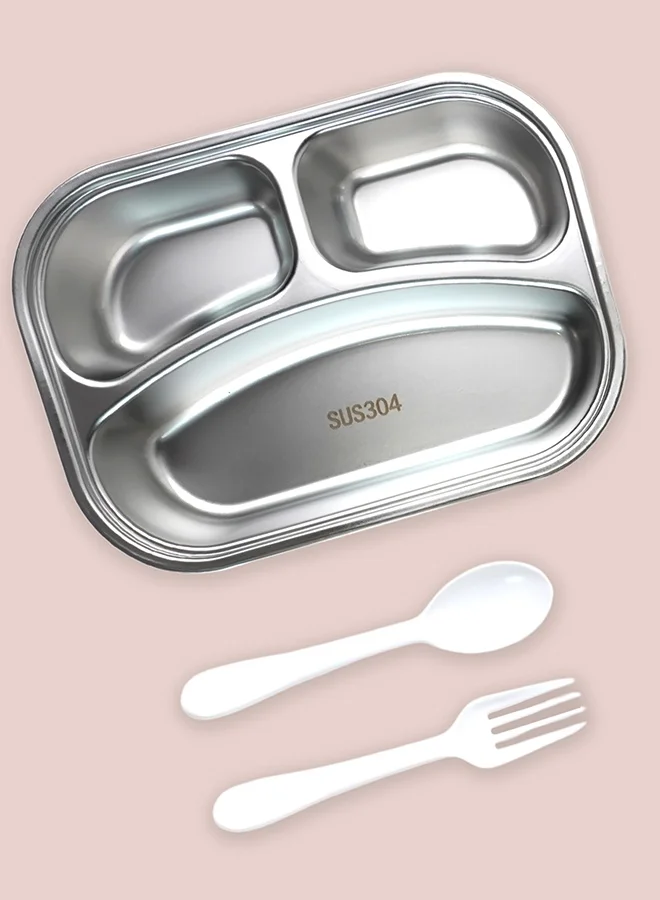 LITTLE SURPRISE BOX Little Surprise Box,3 Sections Peach Fairy Stainless Steel Lunch Box For Kids