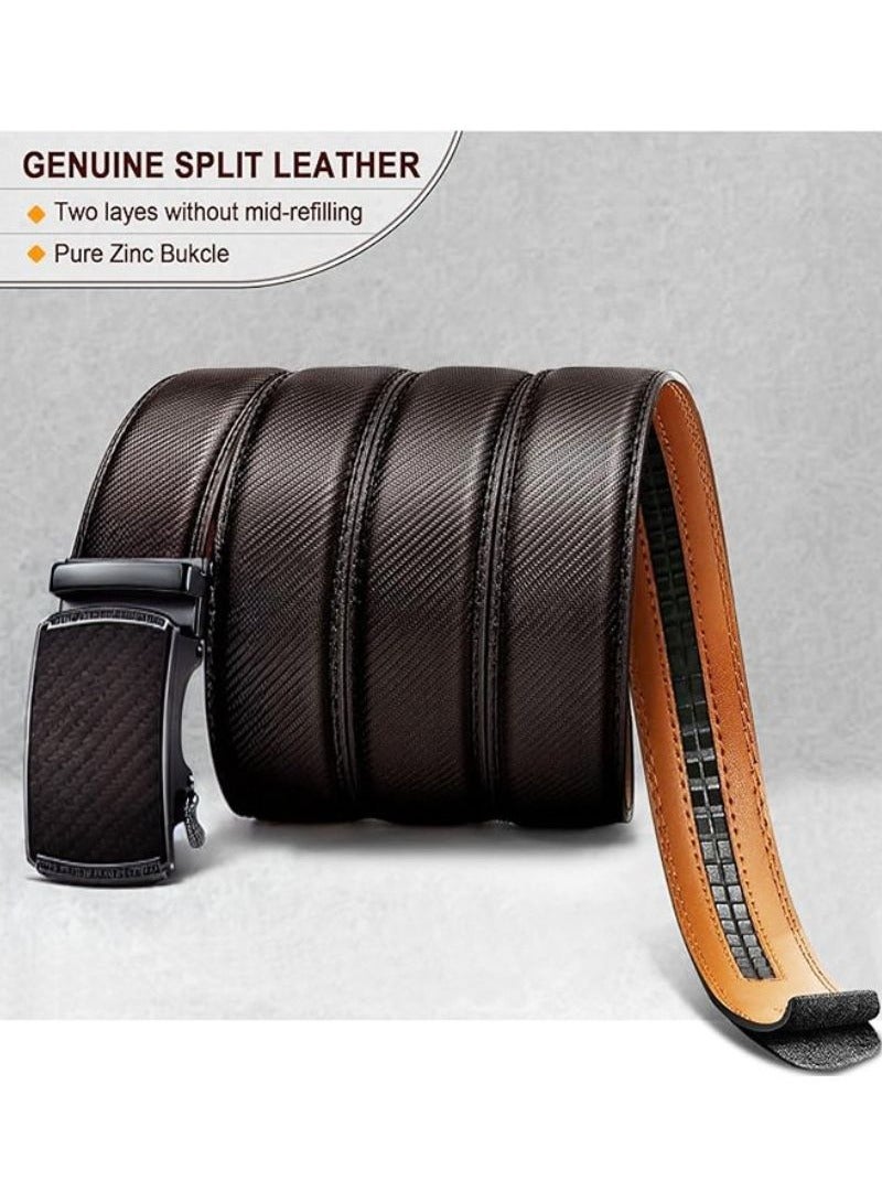 مجيد أحزمة رجالية، حزام جلدي للجينز - حزام سقاطة قابل للتعديل بدقة، يناسب جميع الأذواق. - Image 2