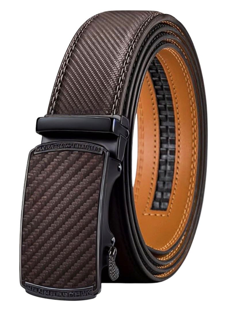 مجيد أحزمة رجالية، حزام جلدي للجينز - حزام سقاطة قابل للتعديل بدقة، يناسب جميع الأذواق. - Image 1