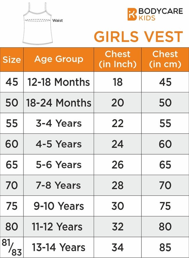 BODYCARE Girls 100% Cotton Regular Fit Vest Dori Neck Sleeveless Plain Vest | Skin Friendly | U-Neck | Lightweight | Sleeveless Design | Pack of 3 (KIA80-PK015), 9-10 Years - Image 4