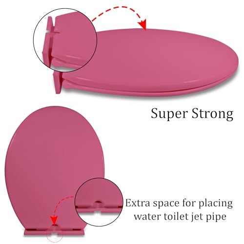 Sandcastle Round Pvc Toilet Seat Cover for Regular EWC Colours - Magenta/Dark Pink - Image 5