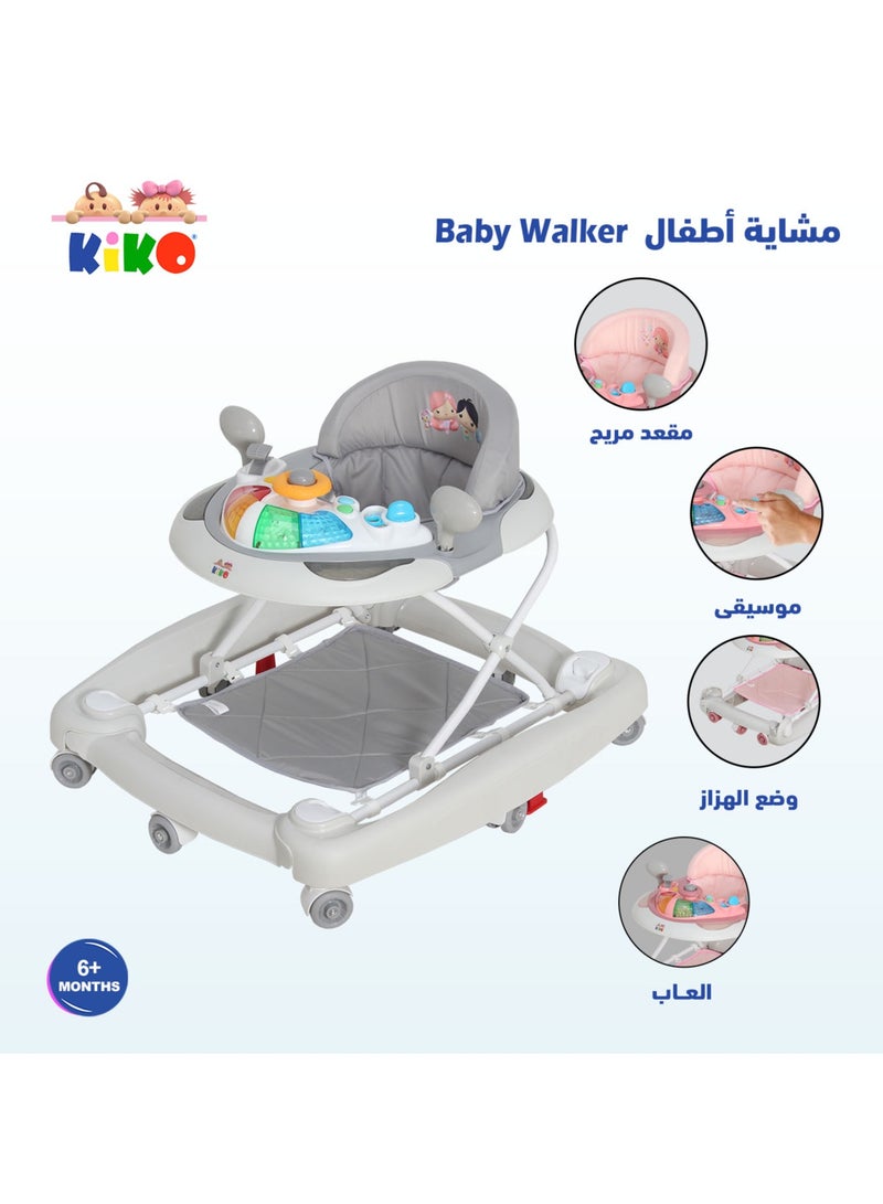 Kiko Rocking Baby Walker With Toys - Grey - Image 2