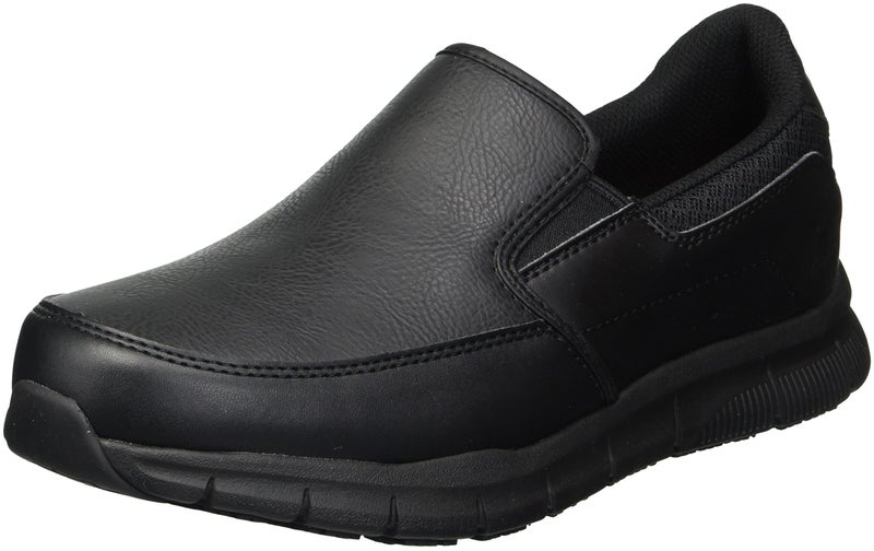 SKECHERS أحذية سكيشرز للنساء نانبا-أنود لخدمة الطعام، بولي يوريثان أسود، 8 W US - Image 1