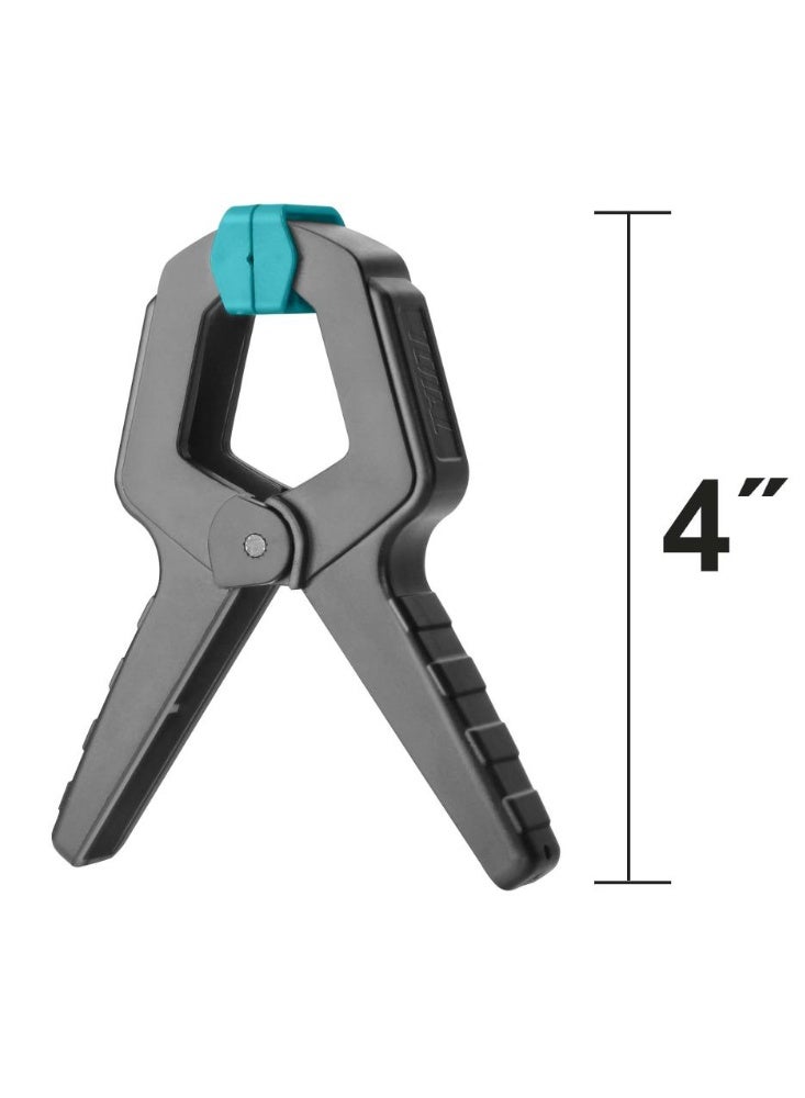 TOTAL 4-Inch Spring Clamp – Heavy-Duty Metal and Plastic Clamp for Woodworking, DIY, Crafts, and Workshop Use - Image 2