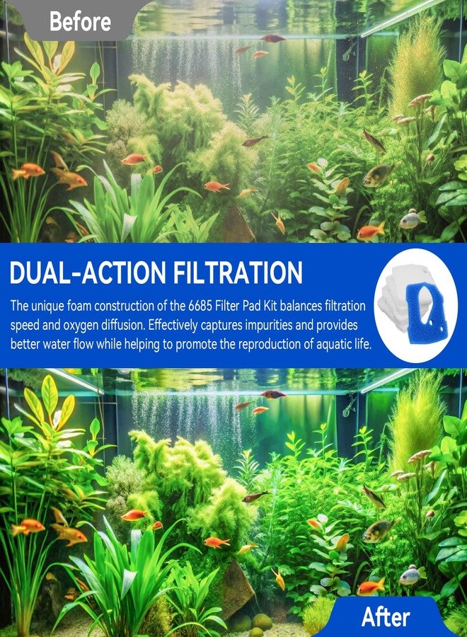 KEYDINHT 6685 Filter Pad Set Fit For Eheim Pro 4+ Canister Filter 250 /250T/ 350/ 350T/600，Fish Aquarium Pet Prefilter Pads - Fine & Coarse Media Filter Pads Biological Filtration For Improving Water Quality - Image 3