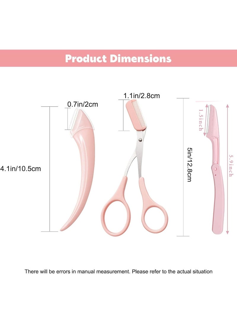 5Pcs Eyebrow Trimming Set With Eyebrow Razor And Eyebrow Scissors - Image 2