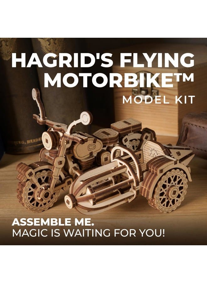 UGEARS Hagrid's Flying Motorbike™ 3D Puzzle - Wooden Model Kit for Adults to Build - Mechanical Bike Motorcycle Making Kit - 3D Jigsaw Puzzle Wood Vehicle - Harry Potter™ Collection DIY Brain Teaser - Image 5