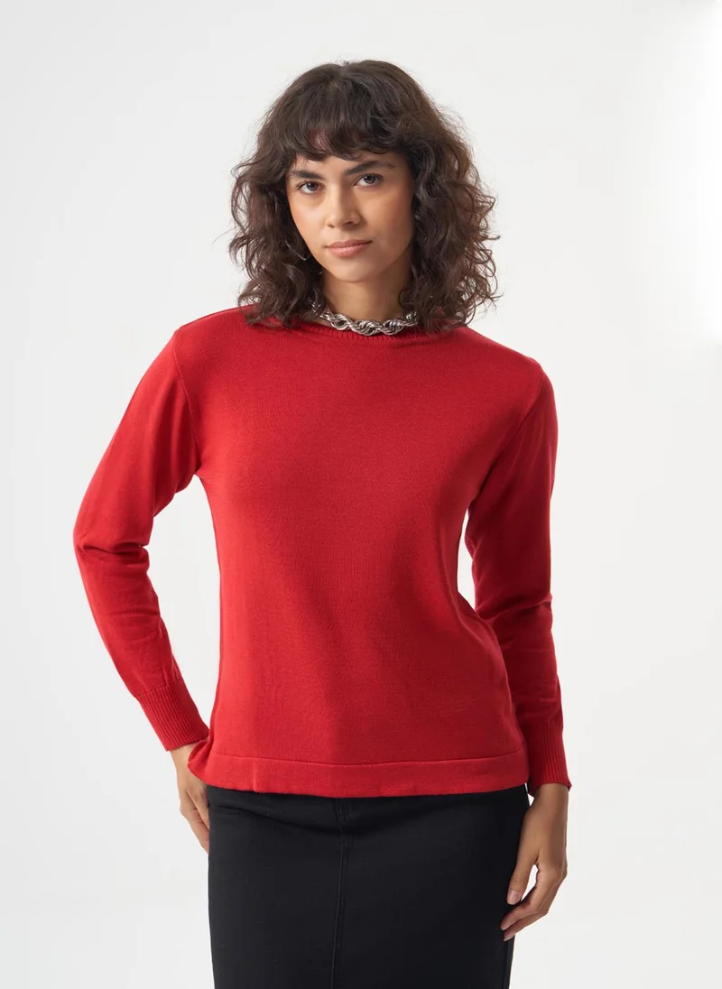 MIZALLE Basic O Collar Viscose Acrylic Trico