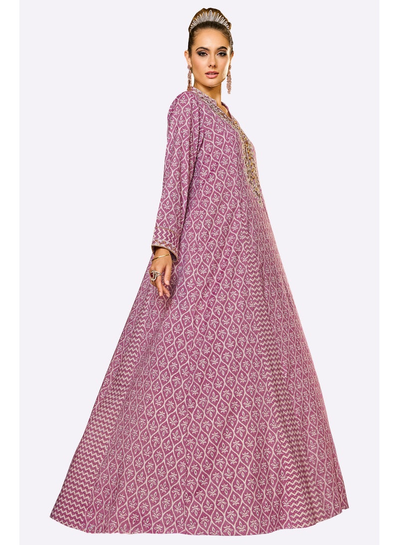 Sara Arabia Fret Leaf Vine Jalabiya - Image 2