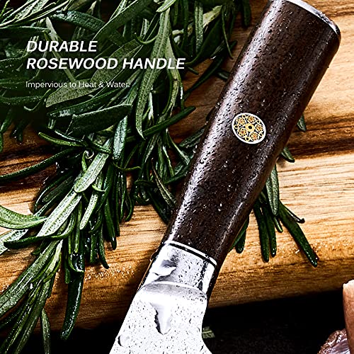 KYOKU 6.5 Inch Boning Knife - Daimyo Series - Butcher Knife with Ergonomic Rosewood Handle, and Mosaic Pin - Japanese 440C Stainless Steel Kitchen Knife with Sheath & Case - Image 5