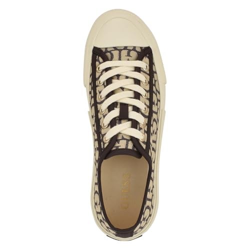 Guess Women's Carey Sneaker, Dark Brown Logo 200, 7.5 - Image 5