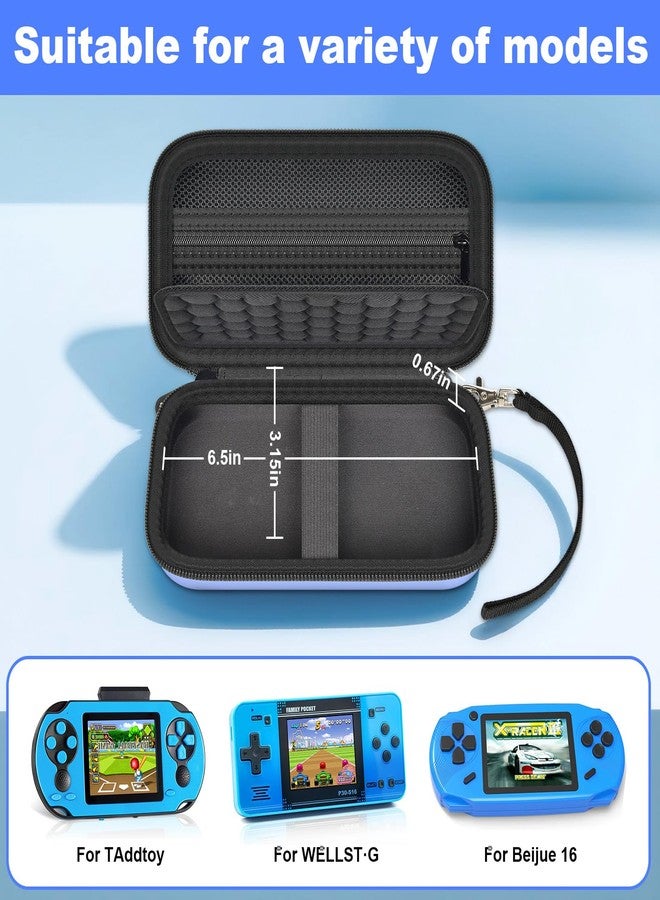 casmilee Case for WELLST·G Handheld Game for Kids Adults, Universal fit for TaddToy/ for Beijue 16-Bit Handheld Console - Retro Video Games Travel Storage Cover Bag, Portable Electronic Organizer Holder, Black - Image 2