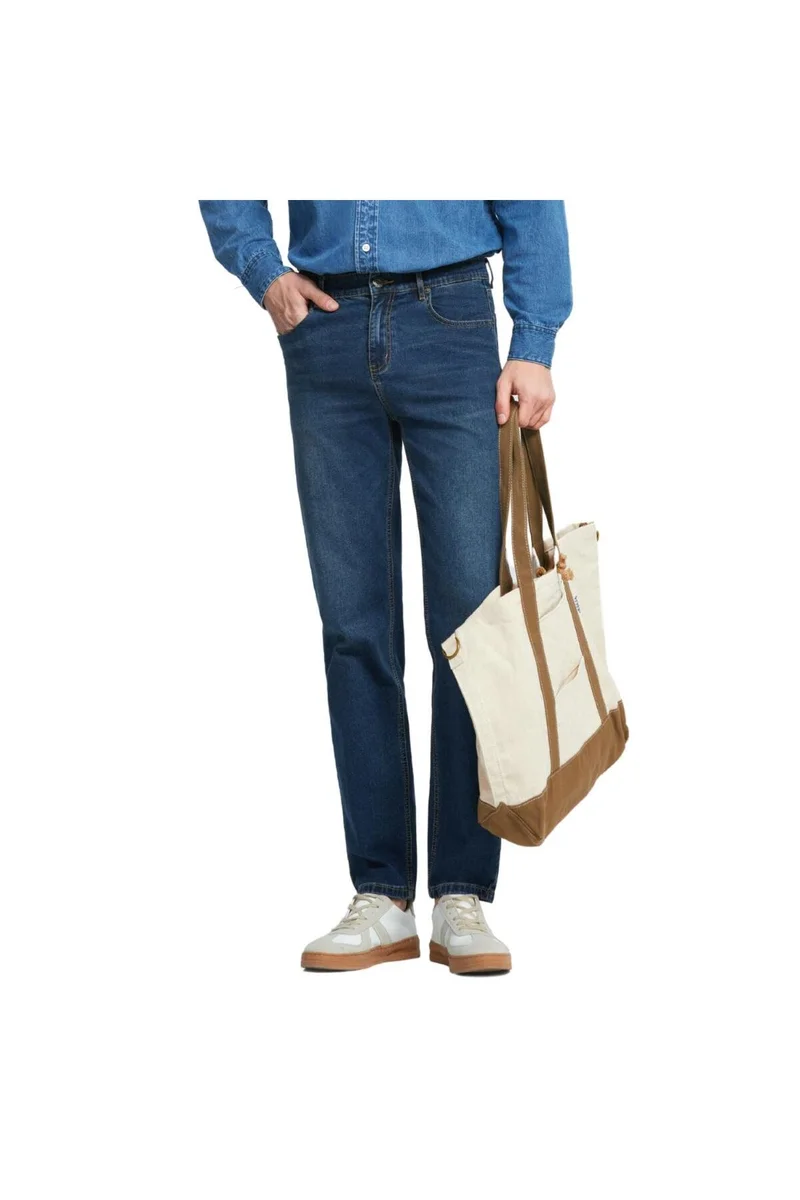 GIORDANO Men's Blue Denim Regular Jeans