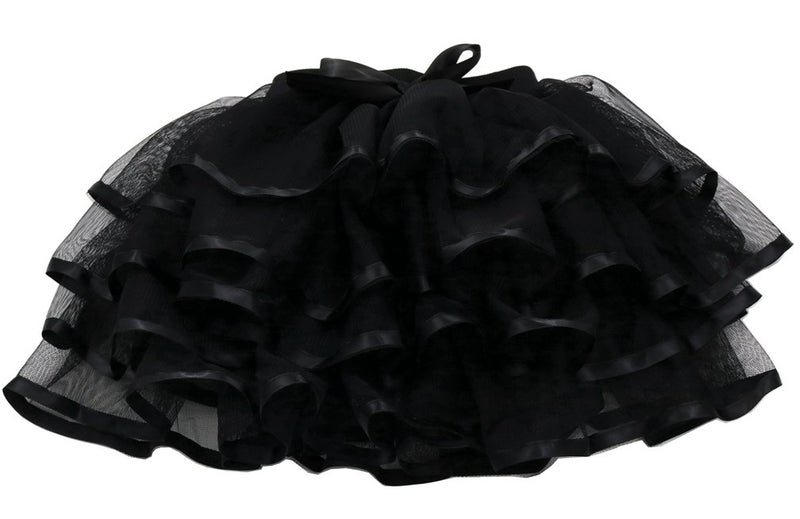 Tortoise & Rabbit Little Girls and Big Girls Tulle Tutu Skirt,Black,7-9 Years - Image 2
