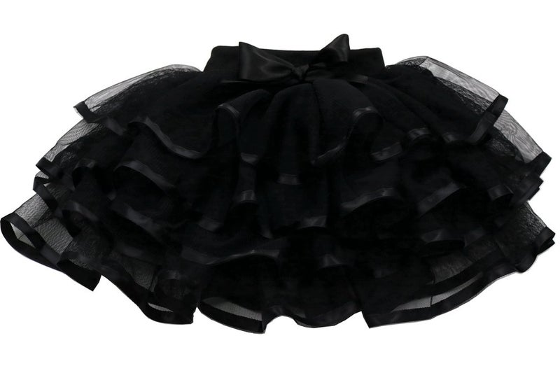 Tortoise & Rabbit Little Girls and Big Girls Tulle Tutu Skirt,Black,7-9 Years - Image 1